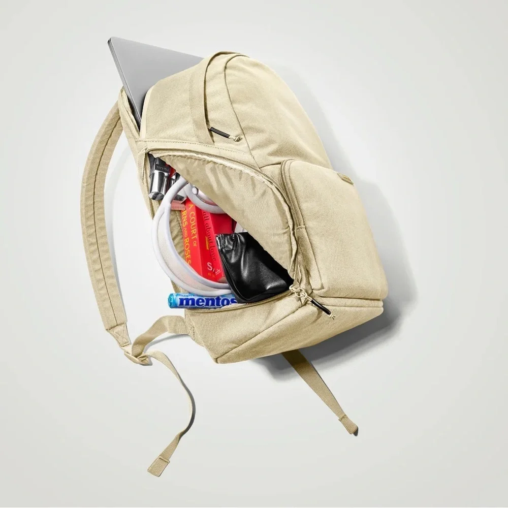 Brevitē The Backpack Travel Laptop Bag Boulder Tan 18L NWT